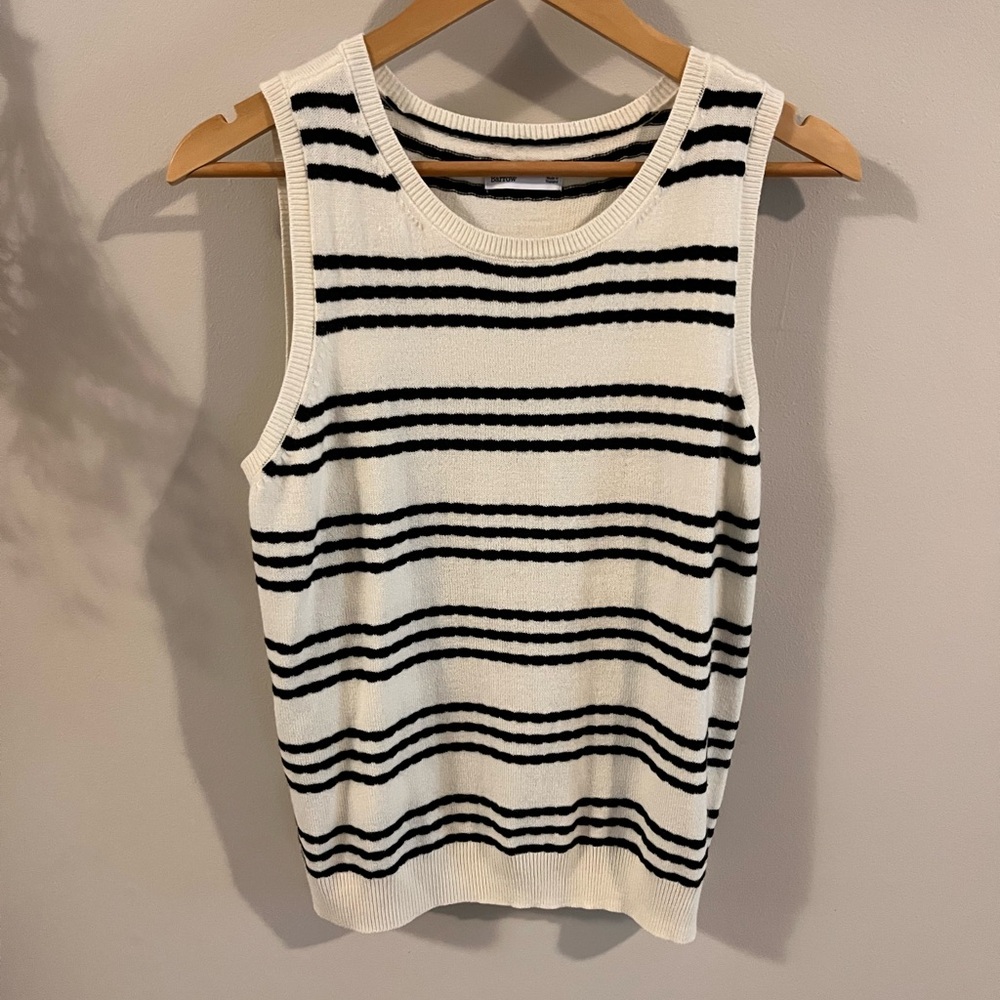 Croft & Barrow Black and White Striped knit halter